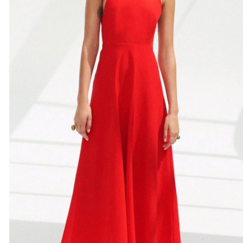 ZARA Red Halter dress.